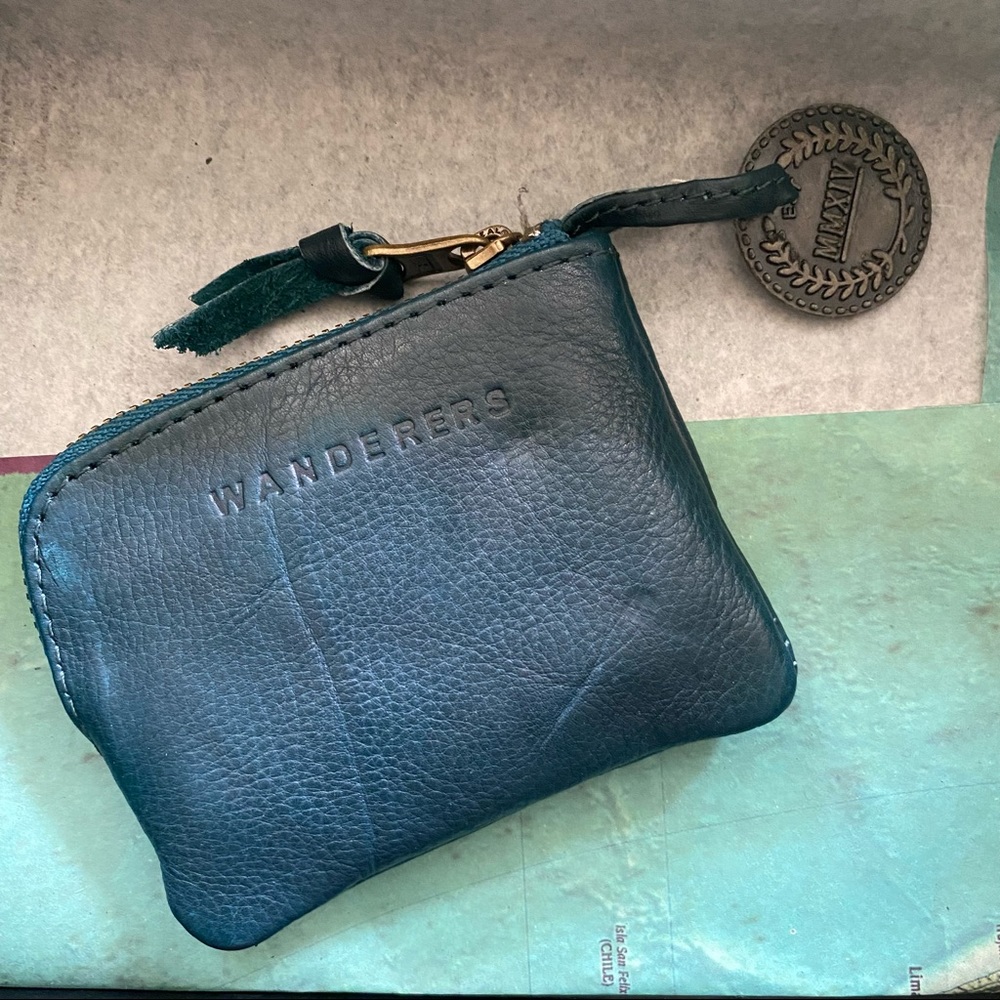 Brand New Wanderers Travel Co. Zip Pouch Teal NWT